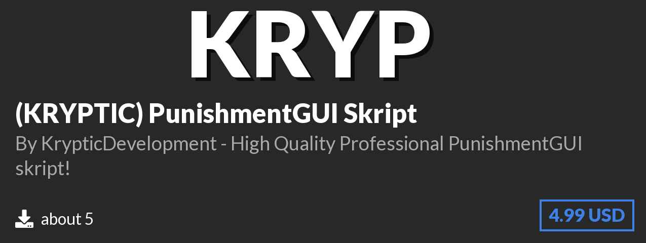 Download (KRYPTIC) PunishmentGUI Skript on Polymart.org