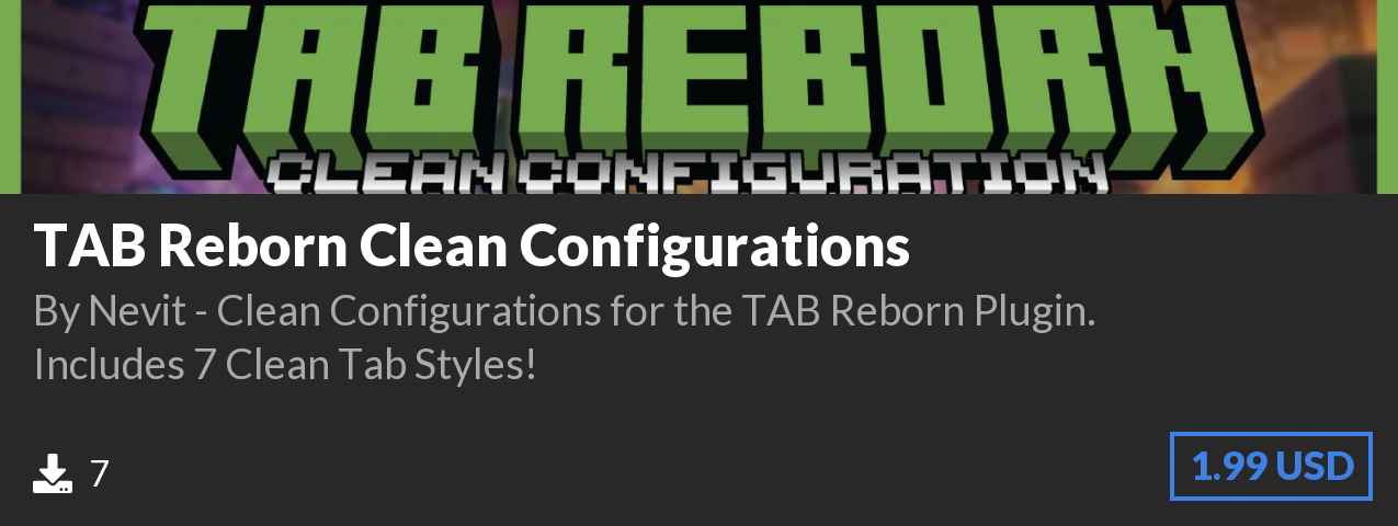 Download TAB Reborn Clean Configurations on Polymart.org
