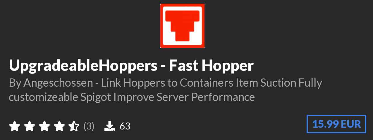 Download UpgradeableHoppers - Fast Hopper on Polymart.org