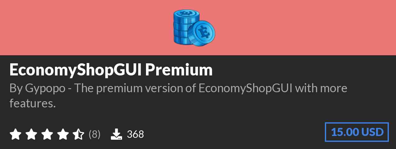 Download EconomyShopGUI Premium on Polymart.org