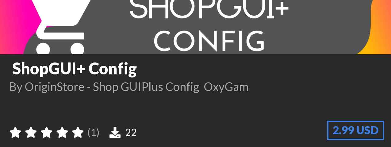 Download 🛒┃ ShopGUI+ Config on Polymart.org
