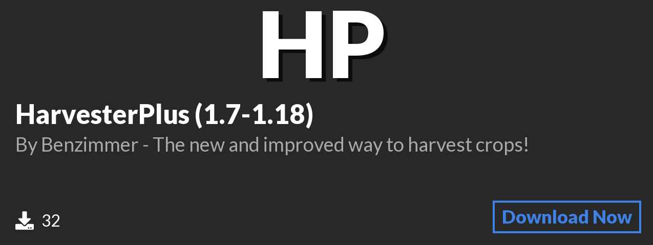 Download HarvesterPlus (1.7-1.18) on Polymart.org